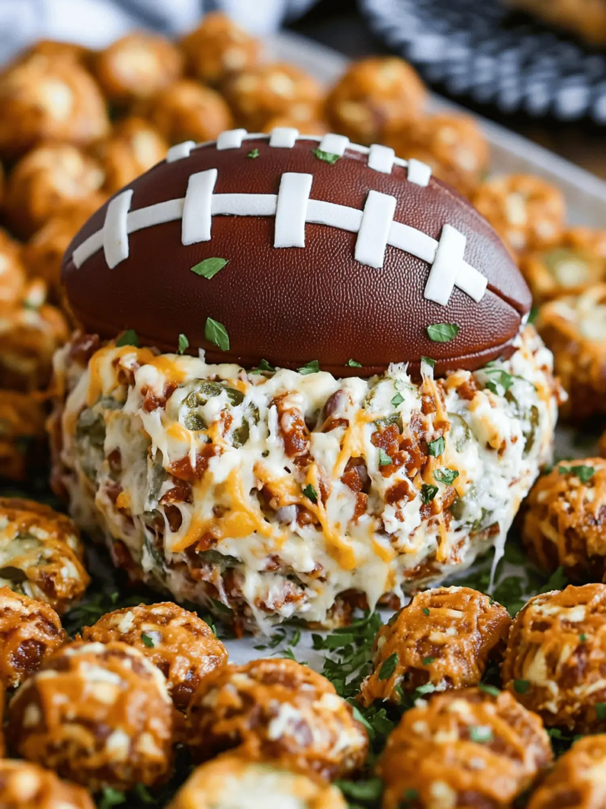 Jalapeño Popper Football Cheese Ball
