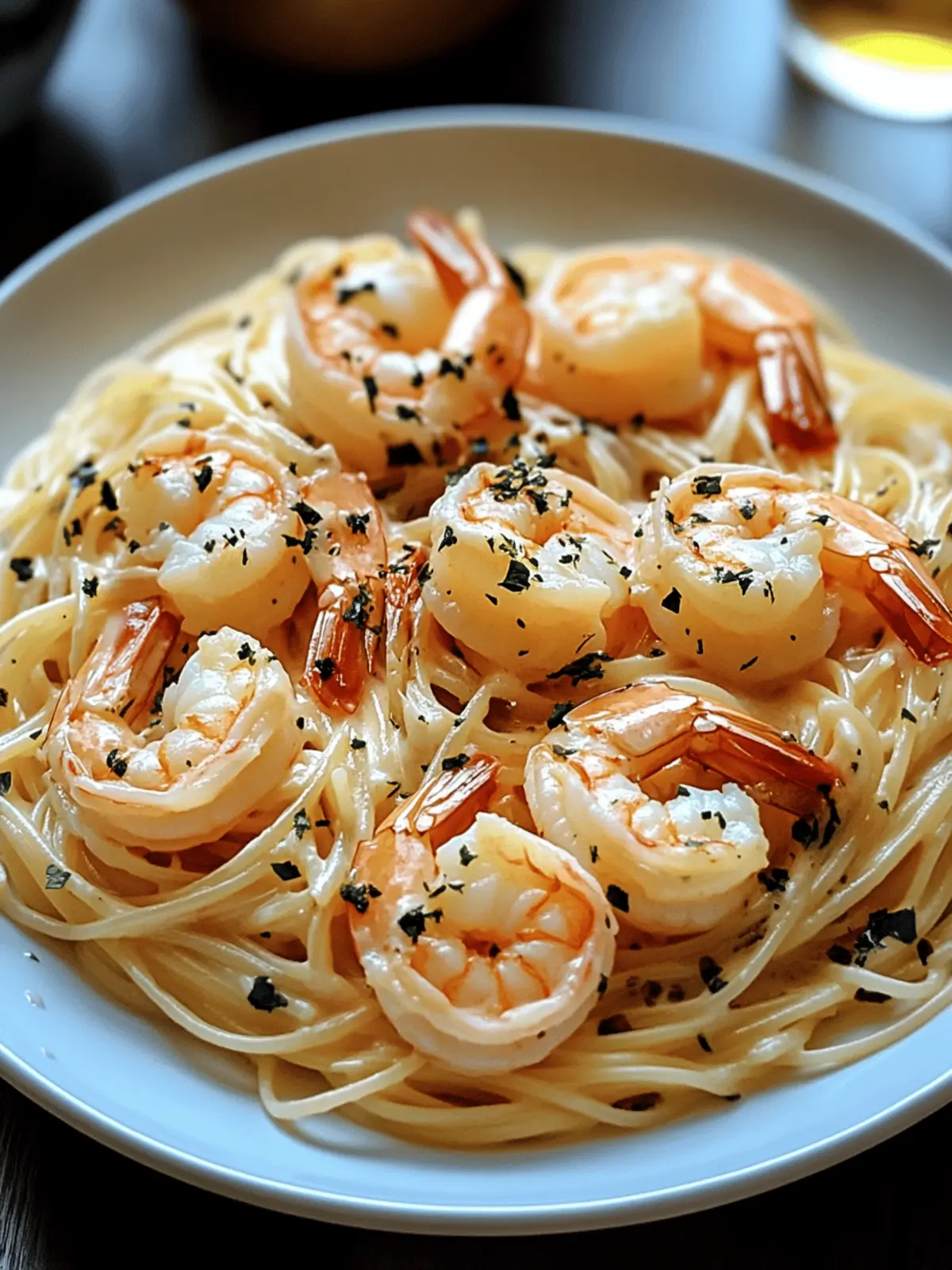 Creamy Angel Hair Pasta with Shrimp