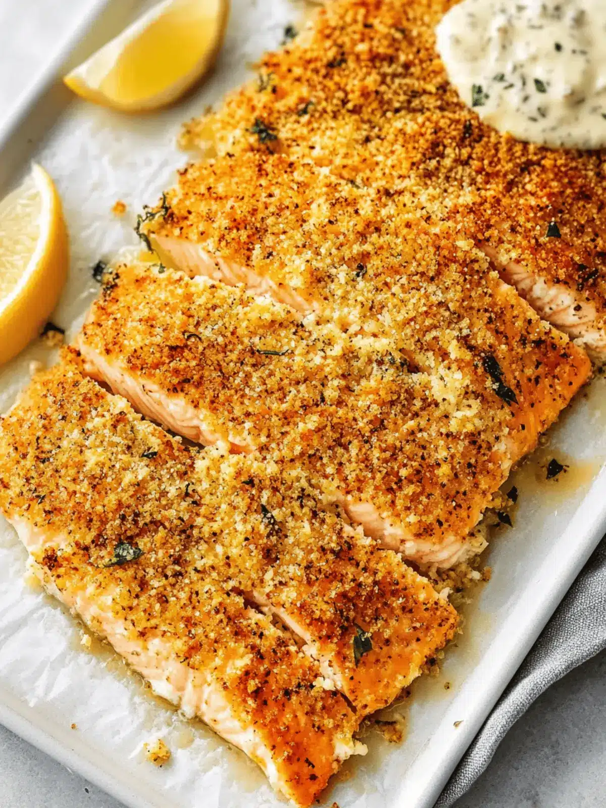 Baked Parmesan Crusted Salmon with Mayo