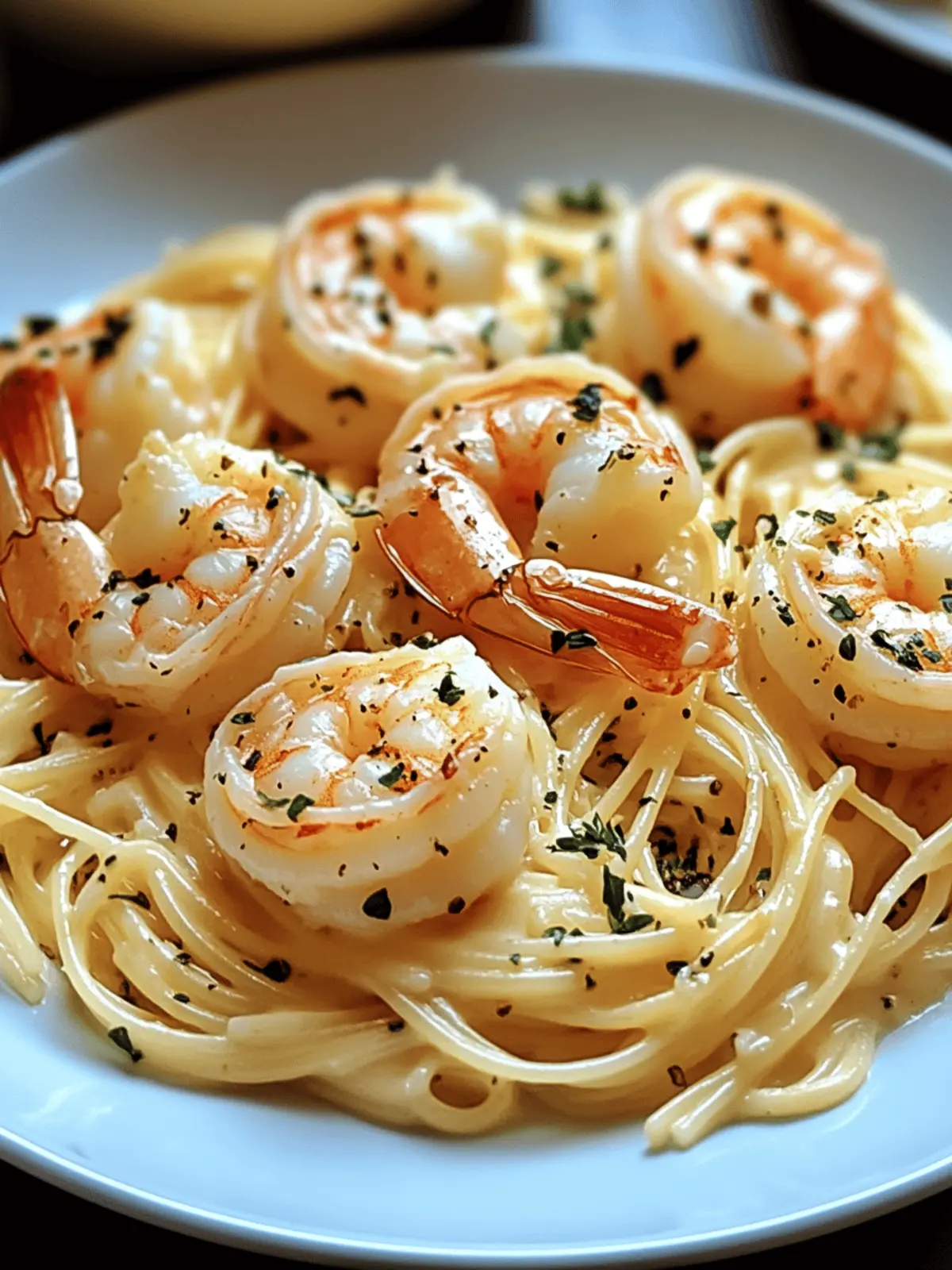 Creamy Angel Hair Pasta with Shrimp