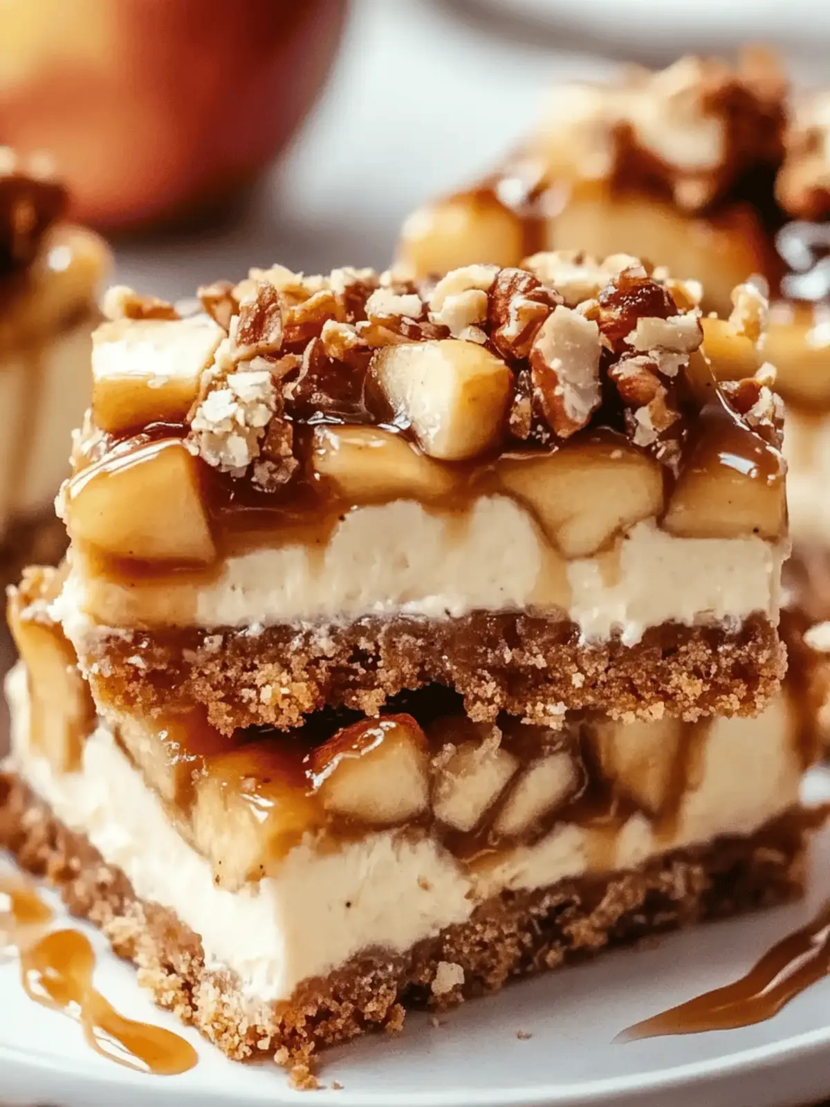 Caramel Apple Cheesecake Bars