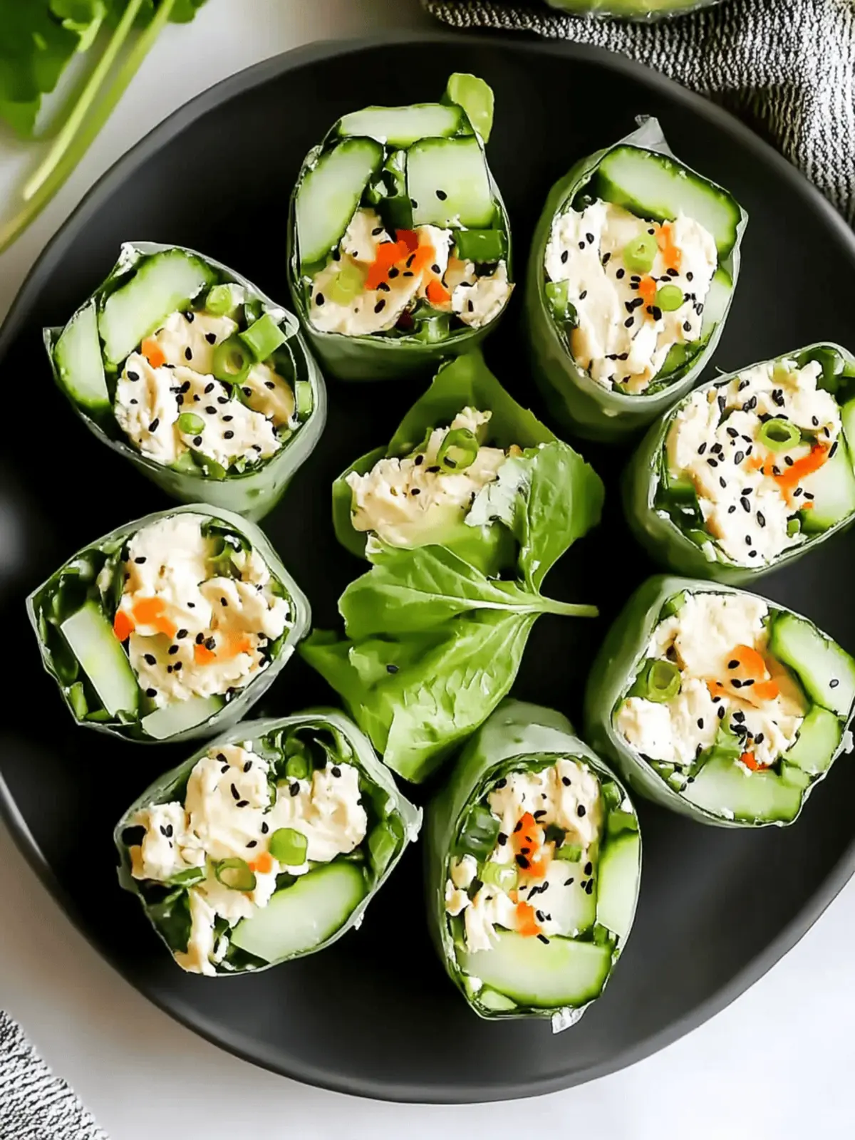 Chicken Salad Cucumber Roll Ups