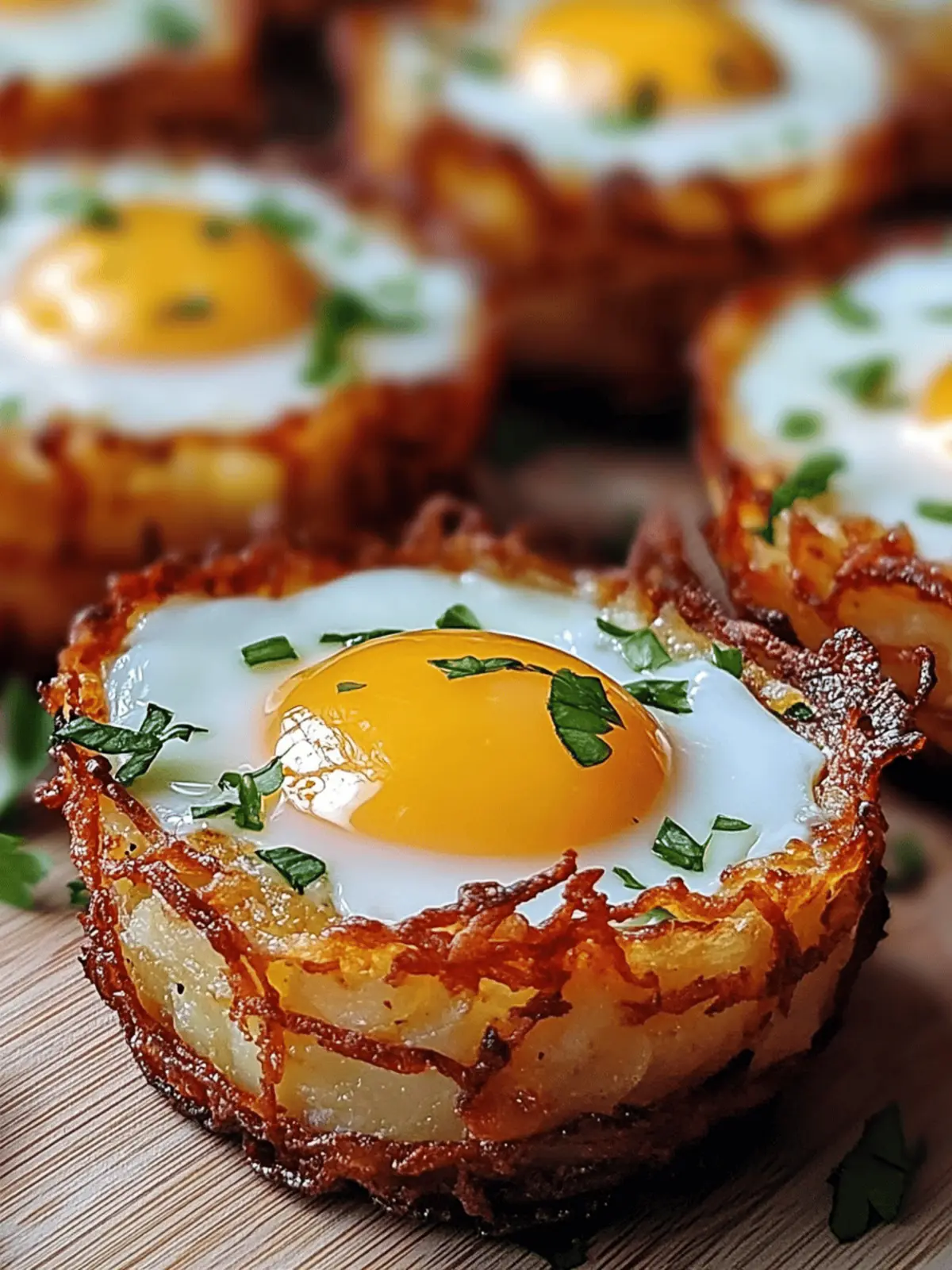 Eggs in Crispy Hash Brown Baskets