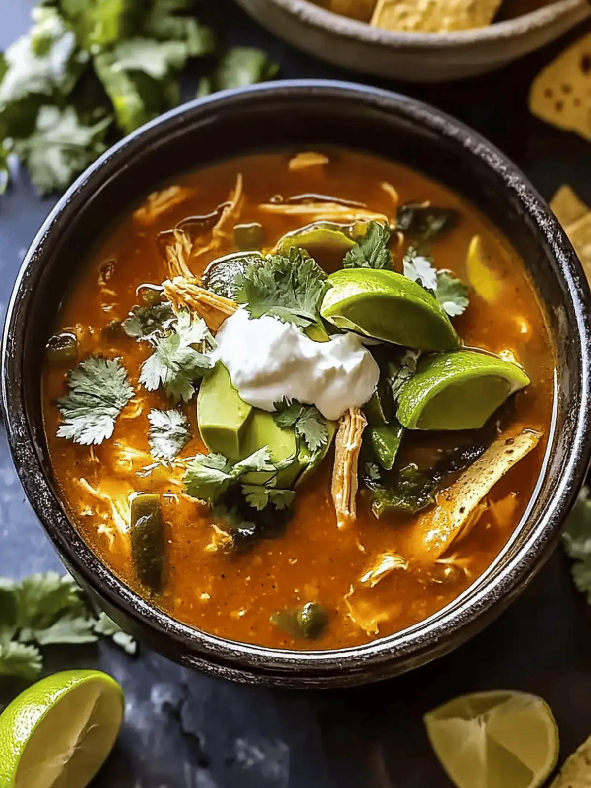 Poblano Chicken Tortilla Soup