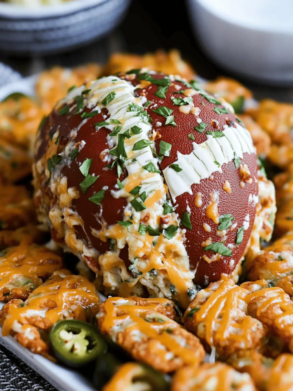 Jalapeño Popper Football Cheese Ball