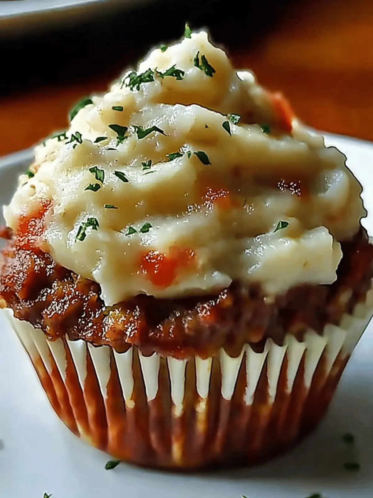 Meatloaf Cupcakes with Potato