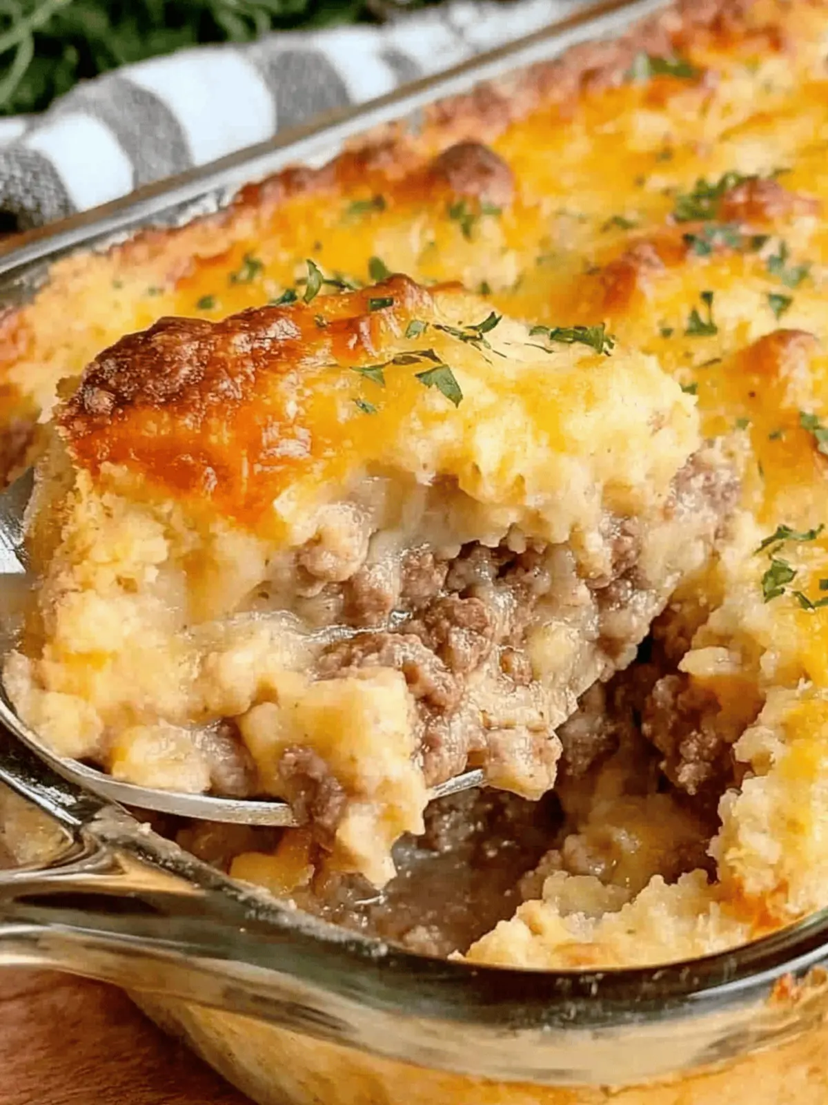 Cheddar Bay Ground Beef Cobbler