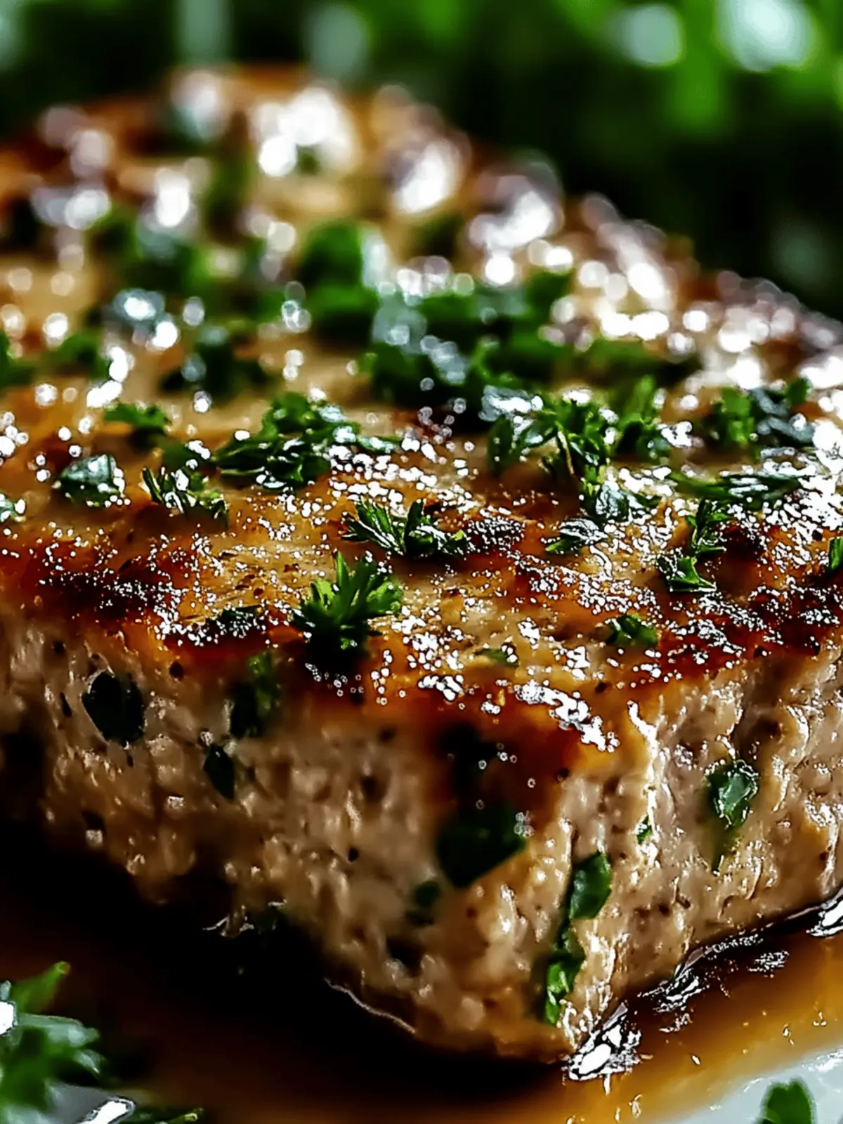 Juicy Garlic Parmesan Chicken Meatloaf