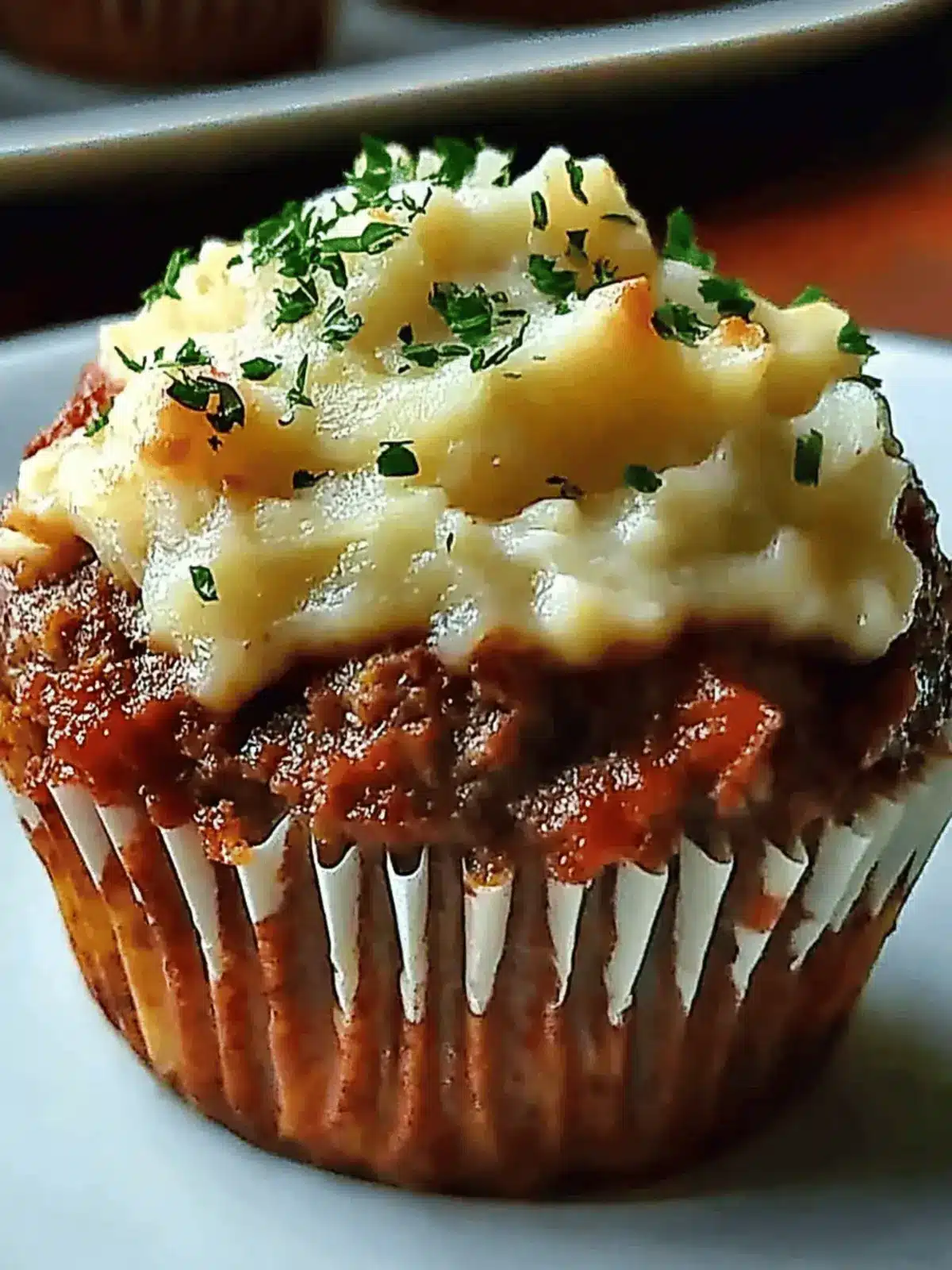 Meatloaf Cupcakes with Potato