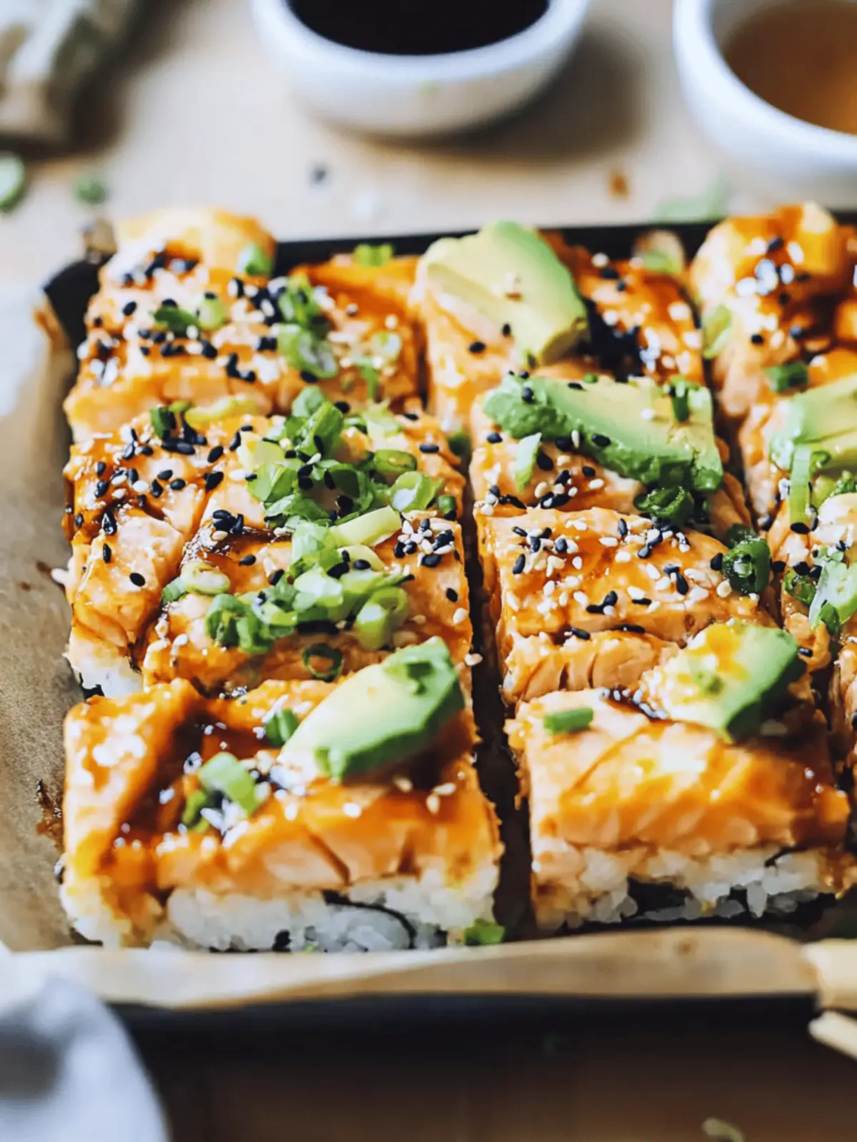 Spicy Salmon Sushi Bake