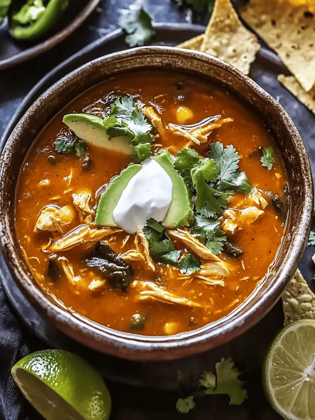 Poblano Chicken Tortilla Soup