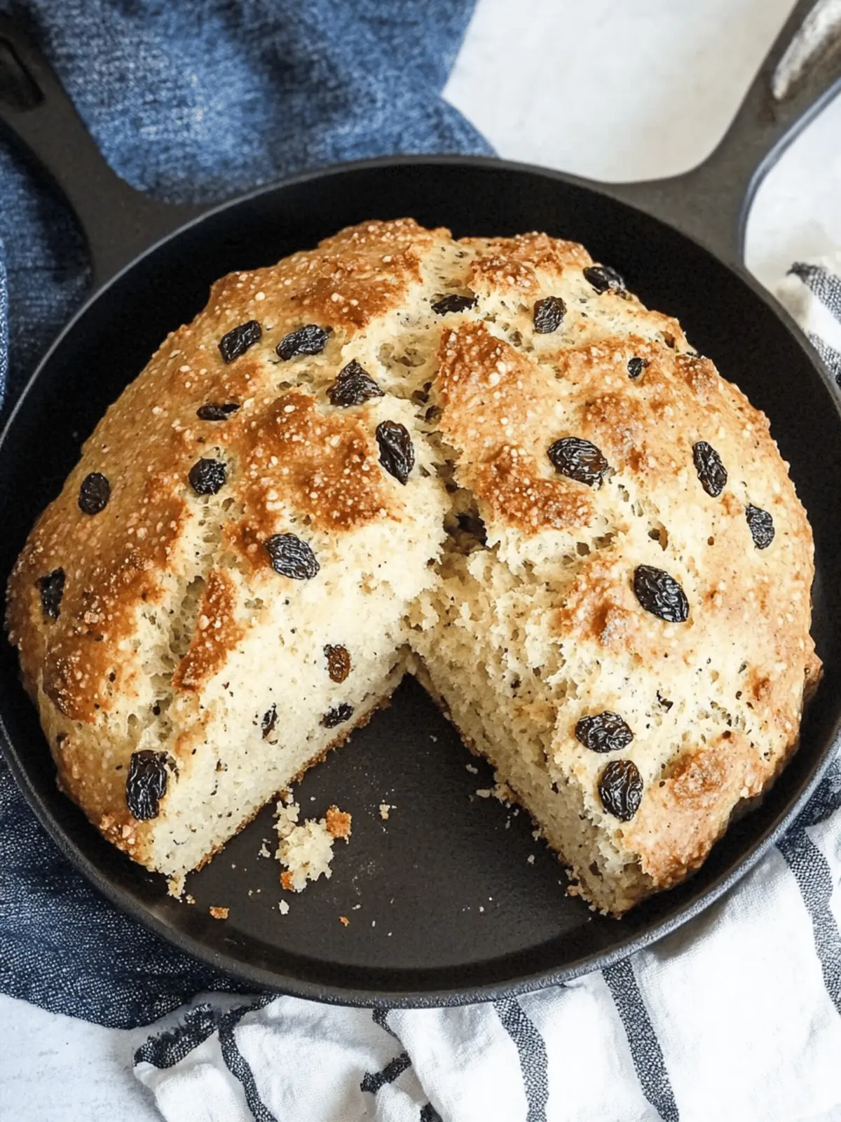 Irish Soda Bread with Caraway and Raisins