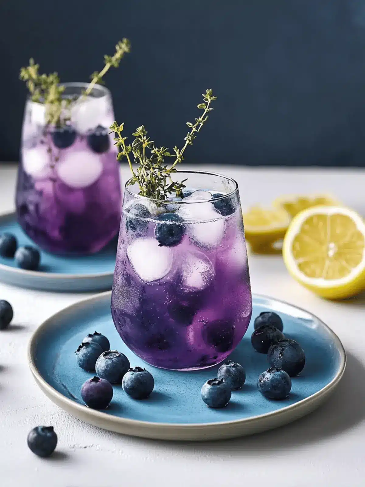 Blueberry Thyme Gin Fizz
