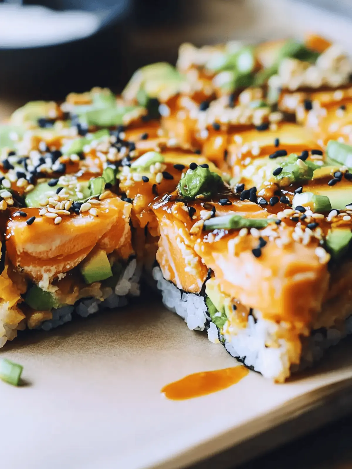 Spicy Salmon Sushi Bake