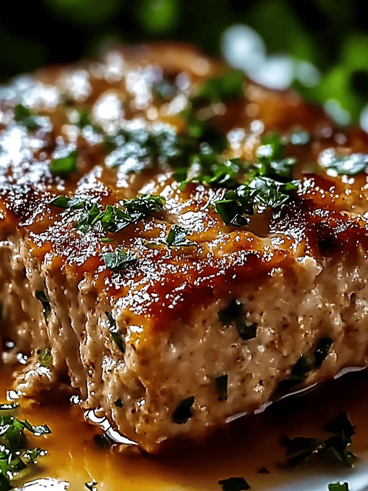 Juicy Garlic Parmesan Chicken Meatloaf