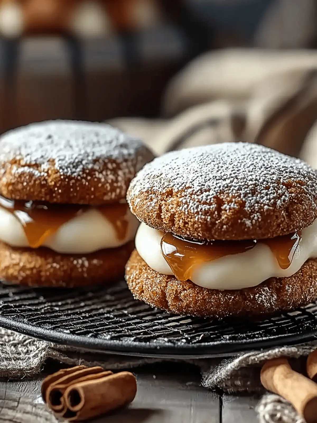 Apple Cider Whoopie Pie Cookies with Caramel