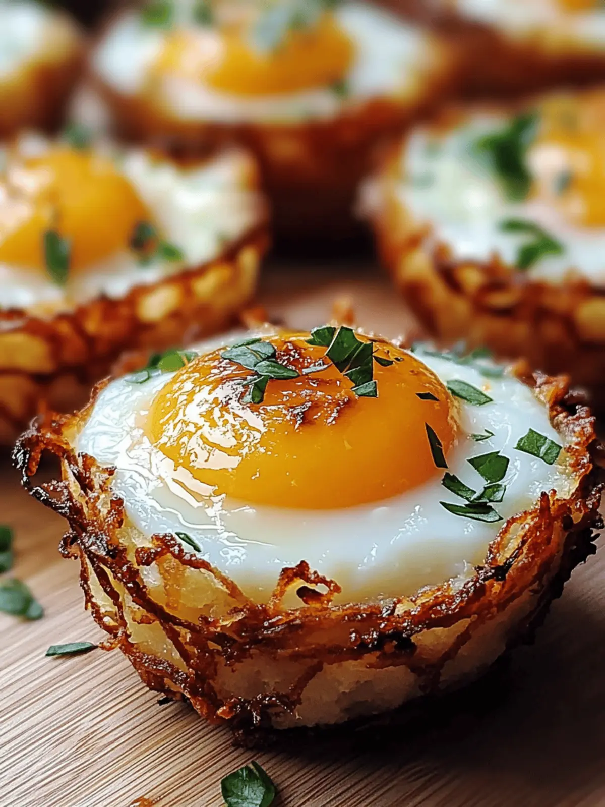 Eggs in Crispy Hash Brown Baskets