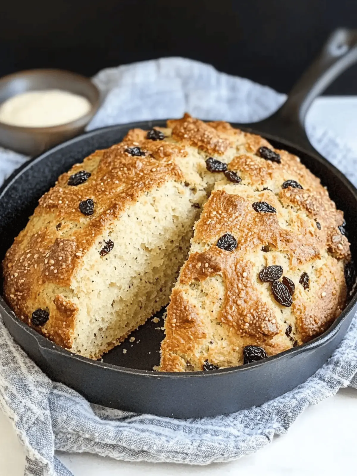 Irish Soda Bread with Caraway and Raisins