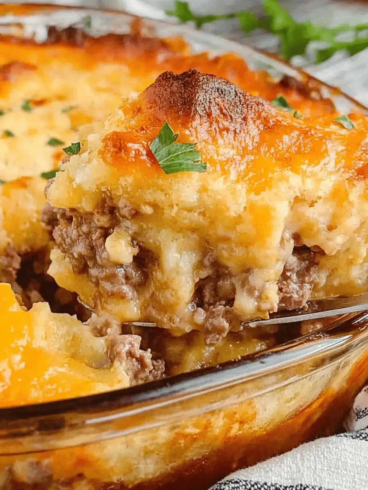 Cheddar Bay Ground Beef Cobbler