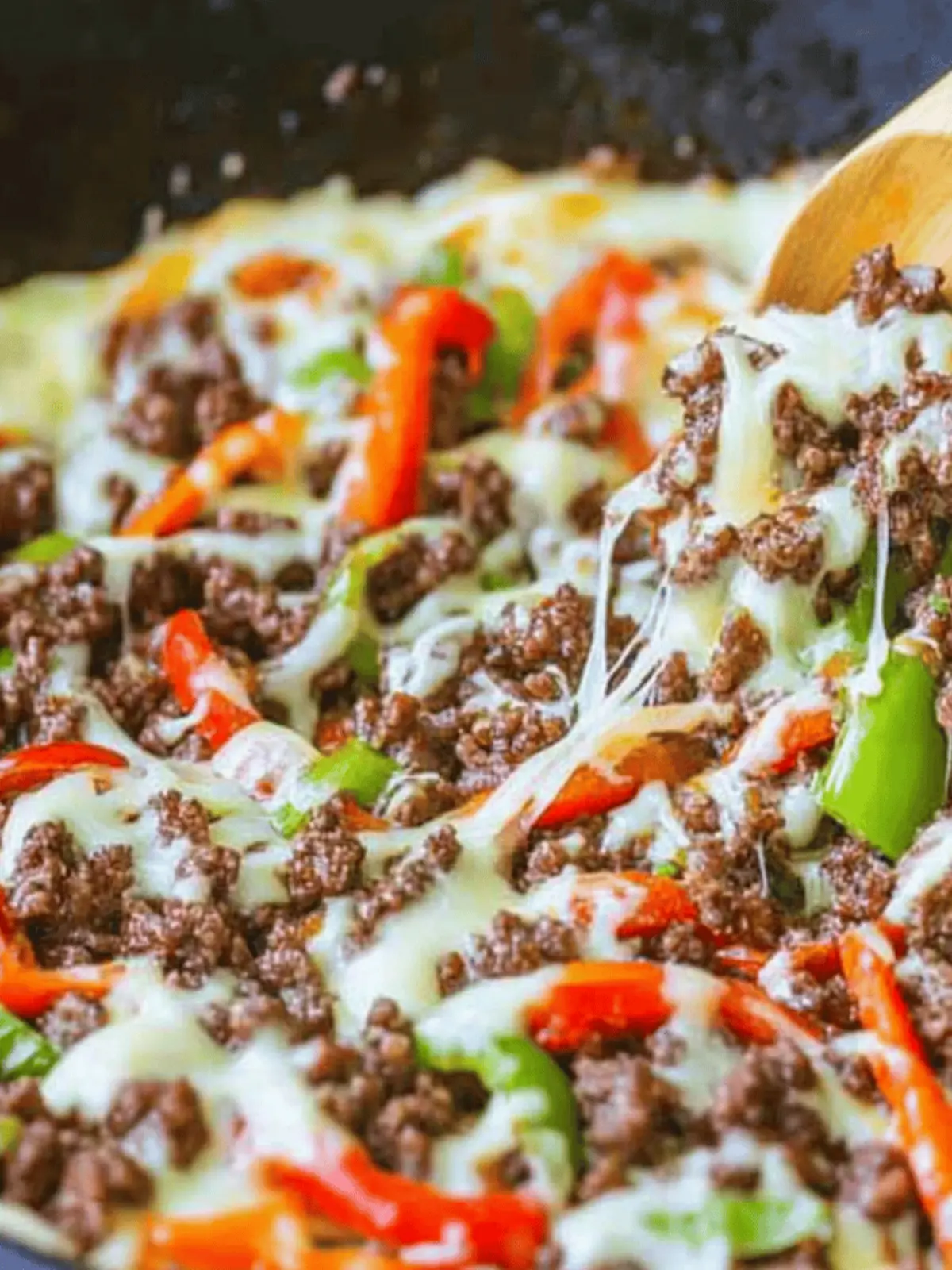Low Carb Cheesesteak Ground Beef