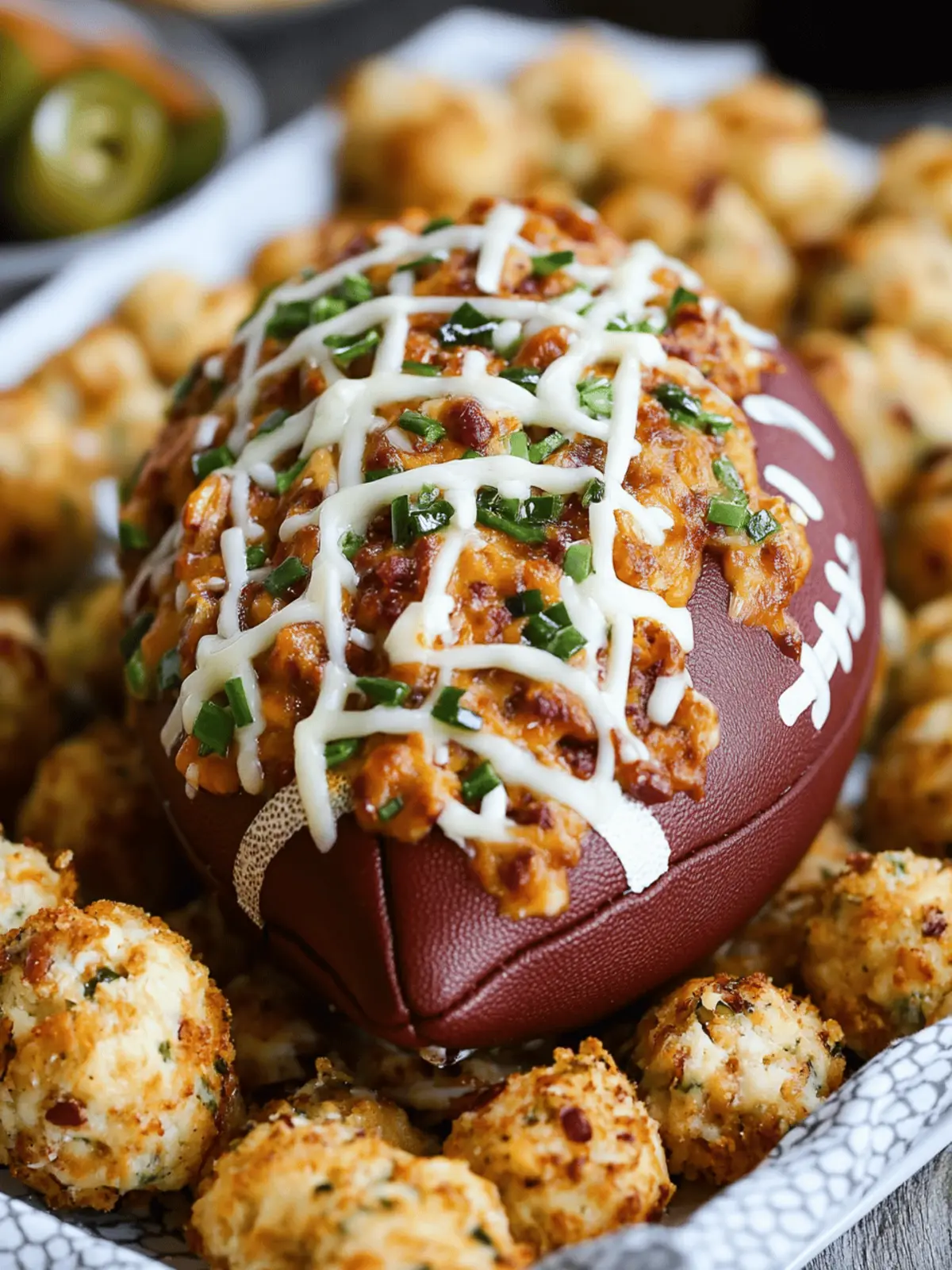 Jalapeño Popper Football Cheese Ball