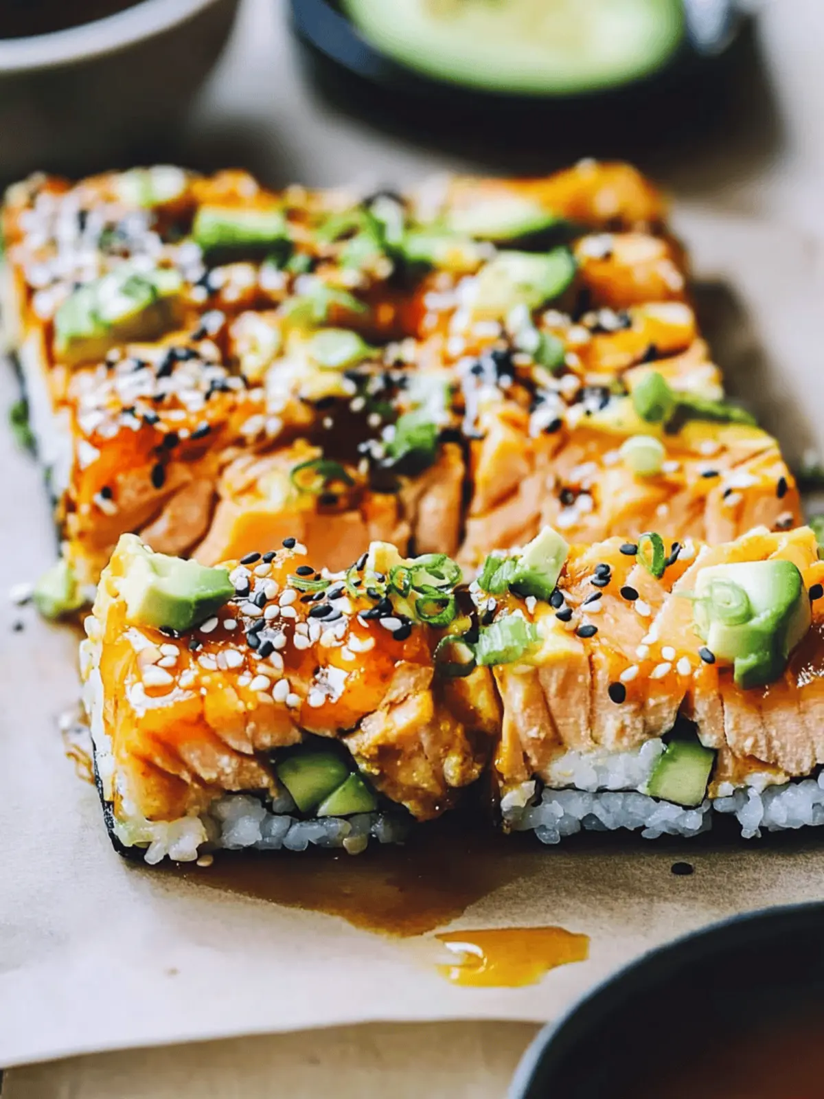 Spicy Salmon Sushi Bake