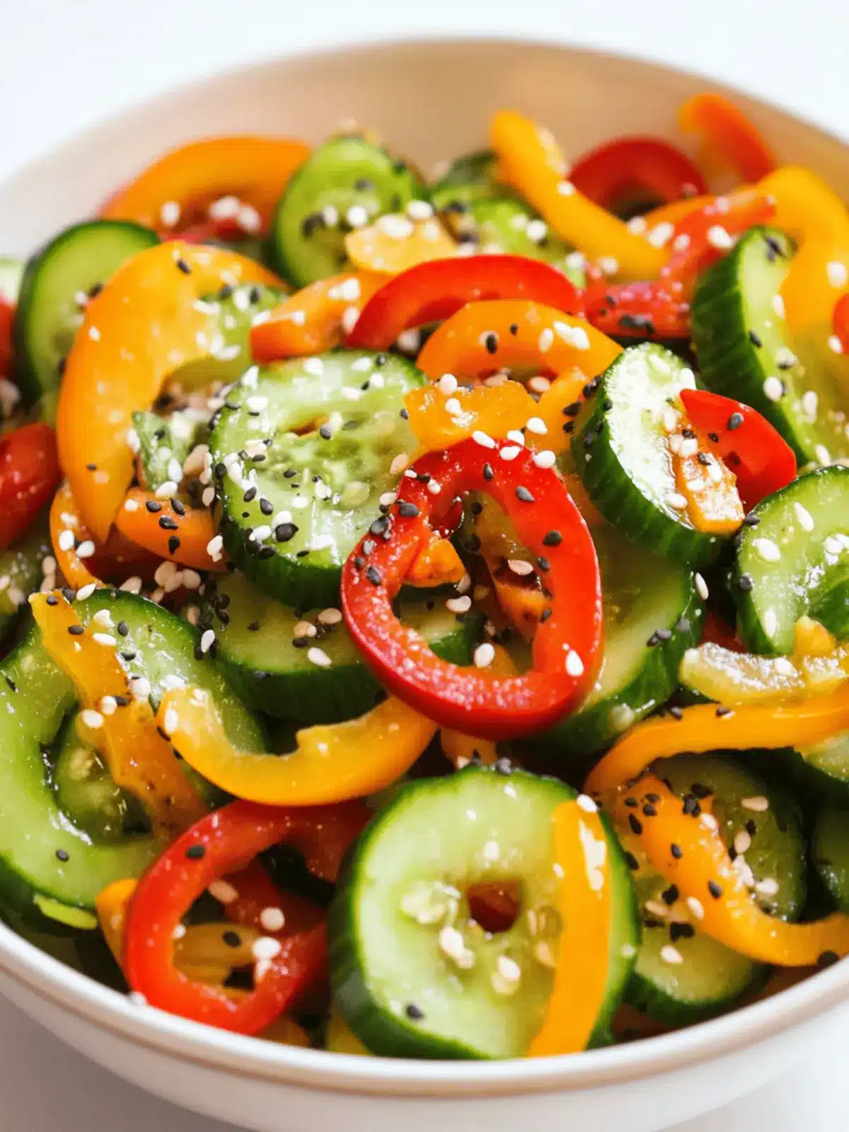 Crisp Cucumber Sweet Pepper Salad for a Fresh Flavor Boost 3 Cucumber Sweet Pepper Salad
