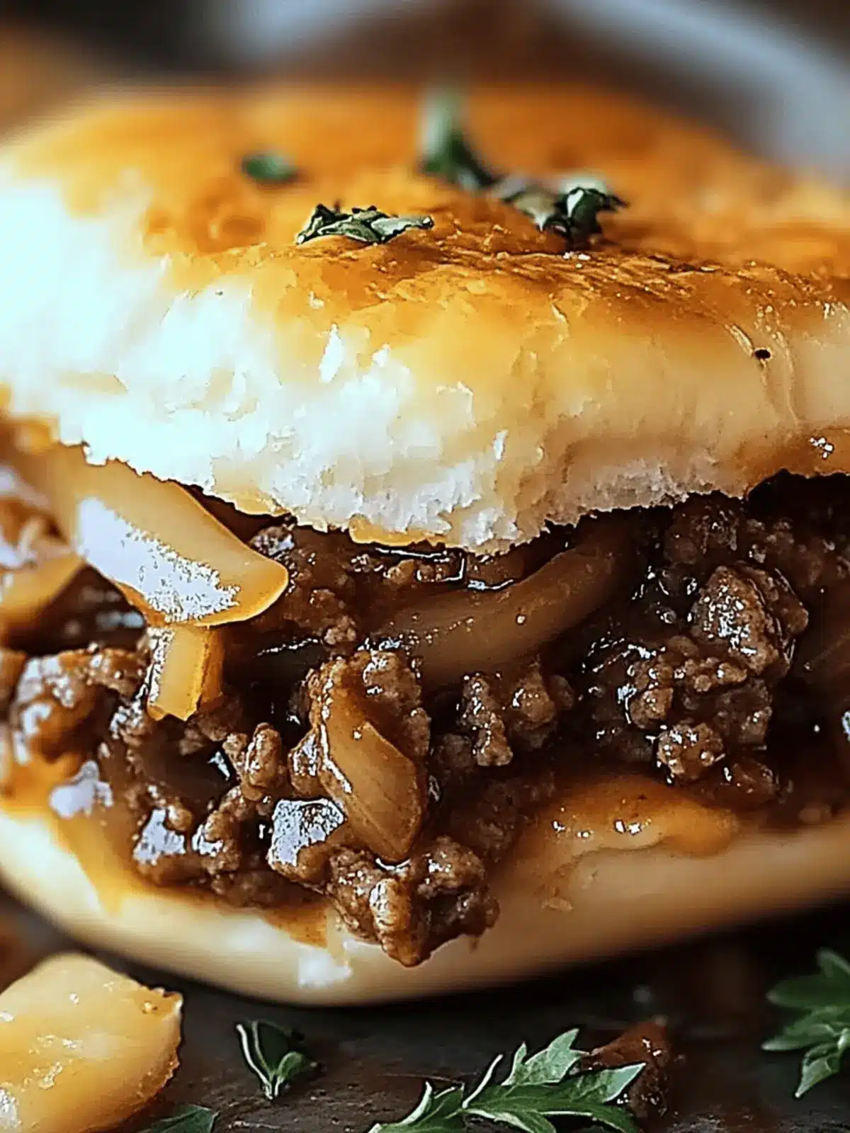 French Onion Beef Sloppy Joes