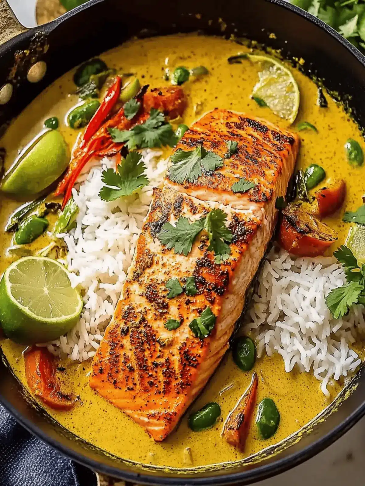 Caribbean Coconut Curry Salmon