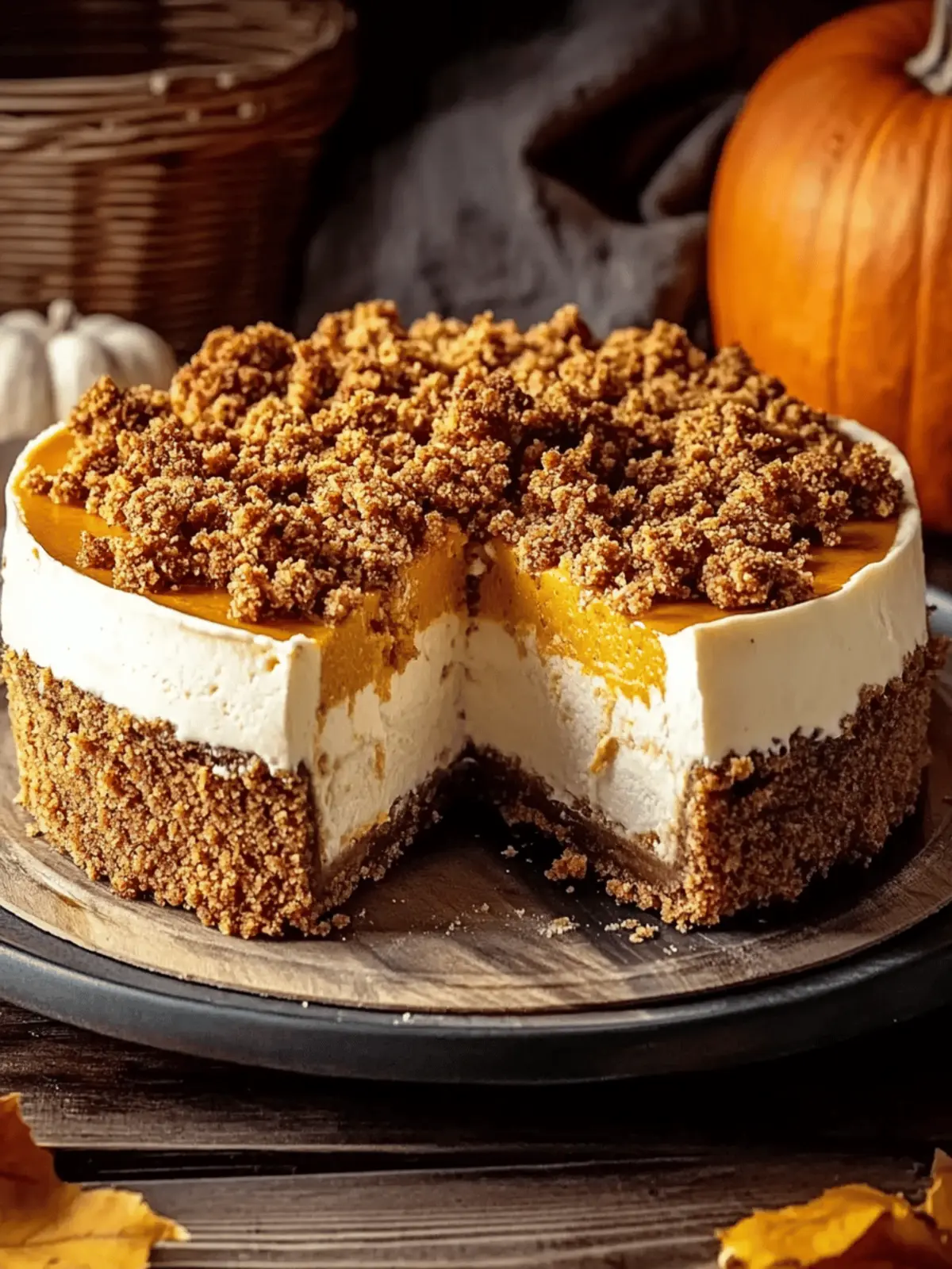 Pumpkin Streusel Cheesecake