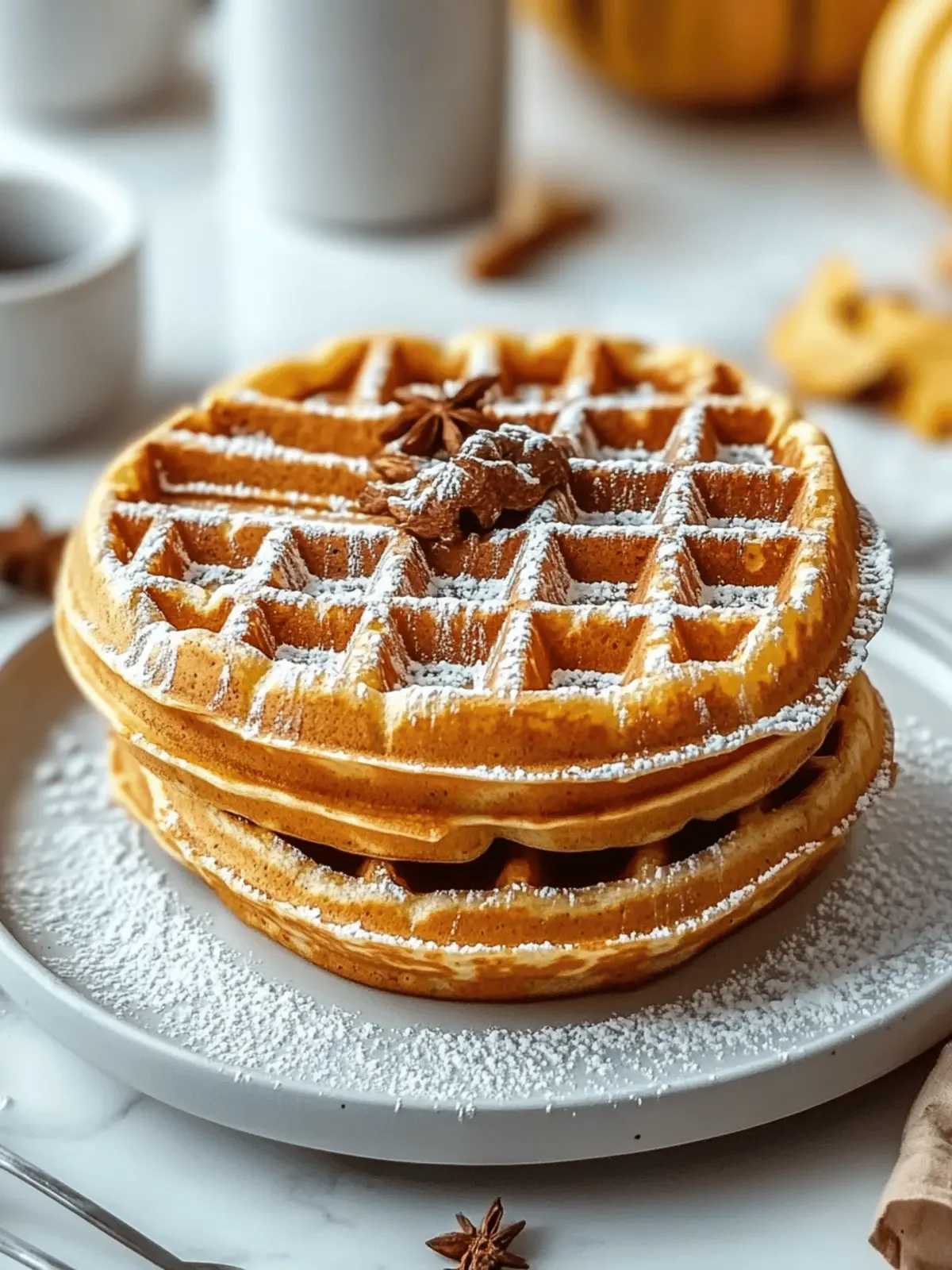 Pumpkin Chai Spice Waffles