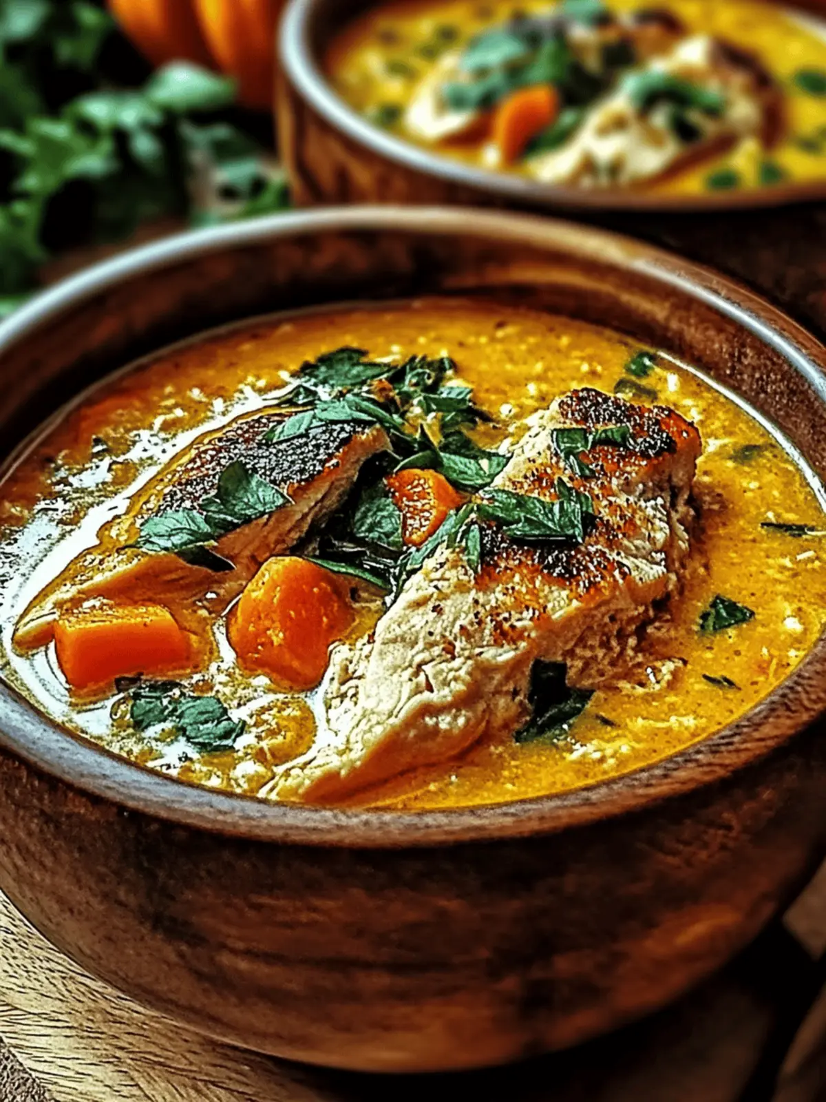 Creamy Pumpkin Chicken Soup