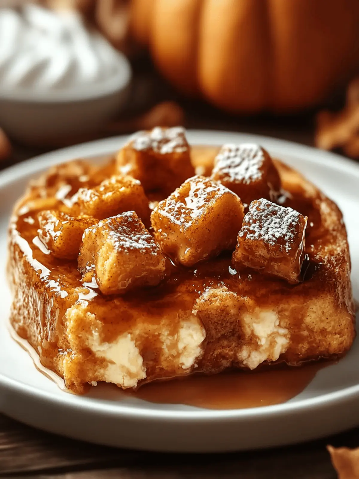 Pumpkin Spice French Toast Casserole
