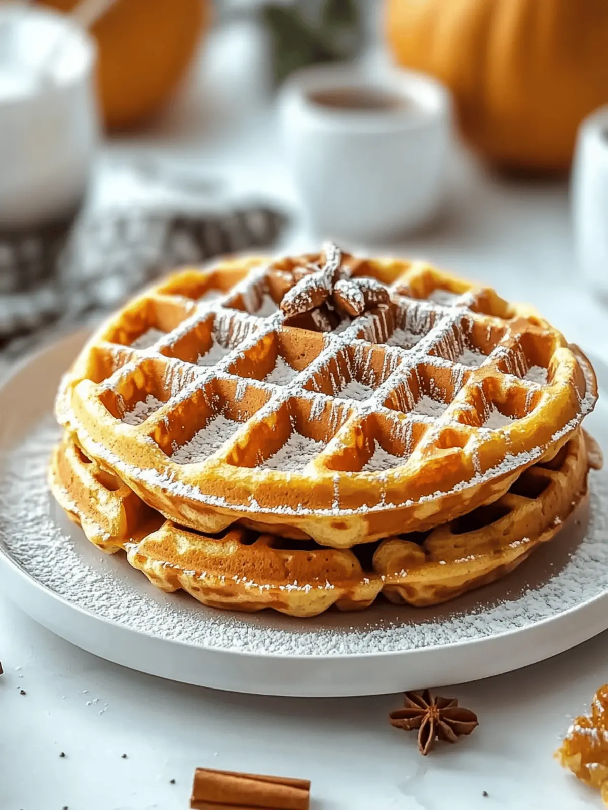 Pumpkin Chai Spice Waffles