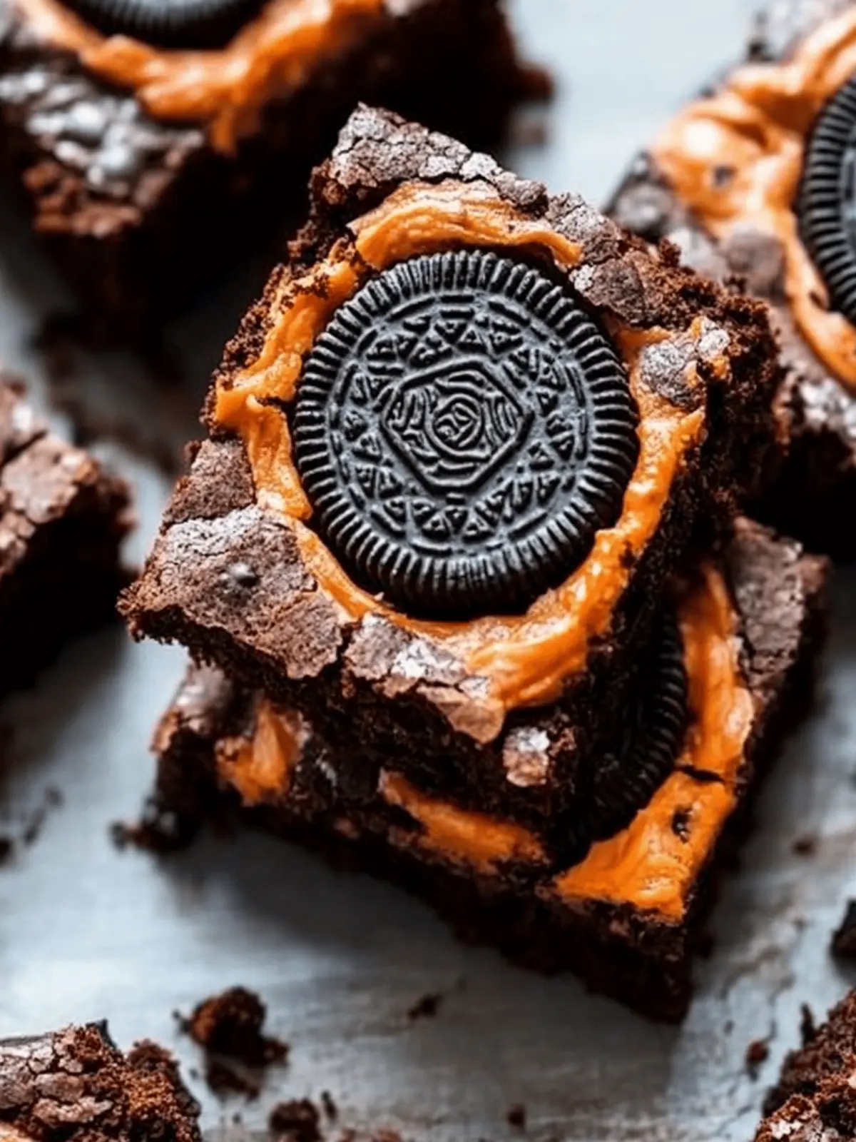 Halloween Oreo Cookie Boo Brownies