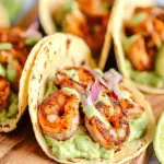 Spicy Shrimp Tacos with Avocado Crema