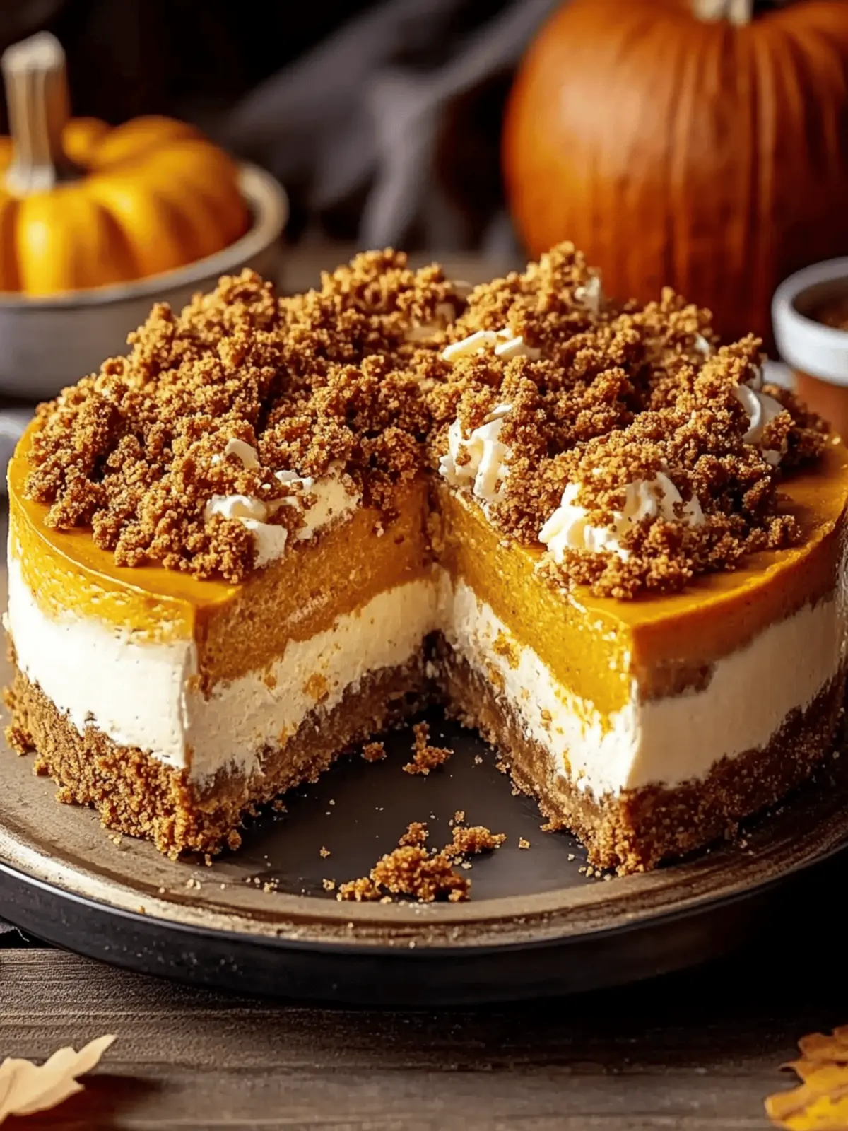 Pumpkin Streusel Cheesecake