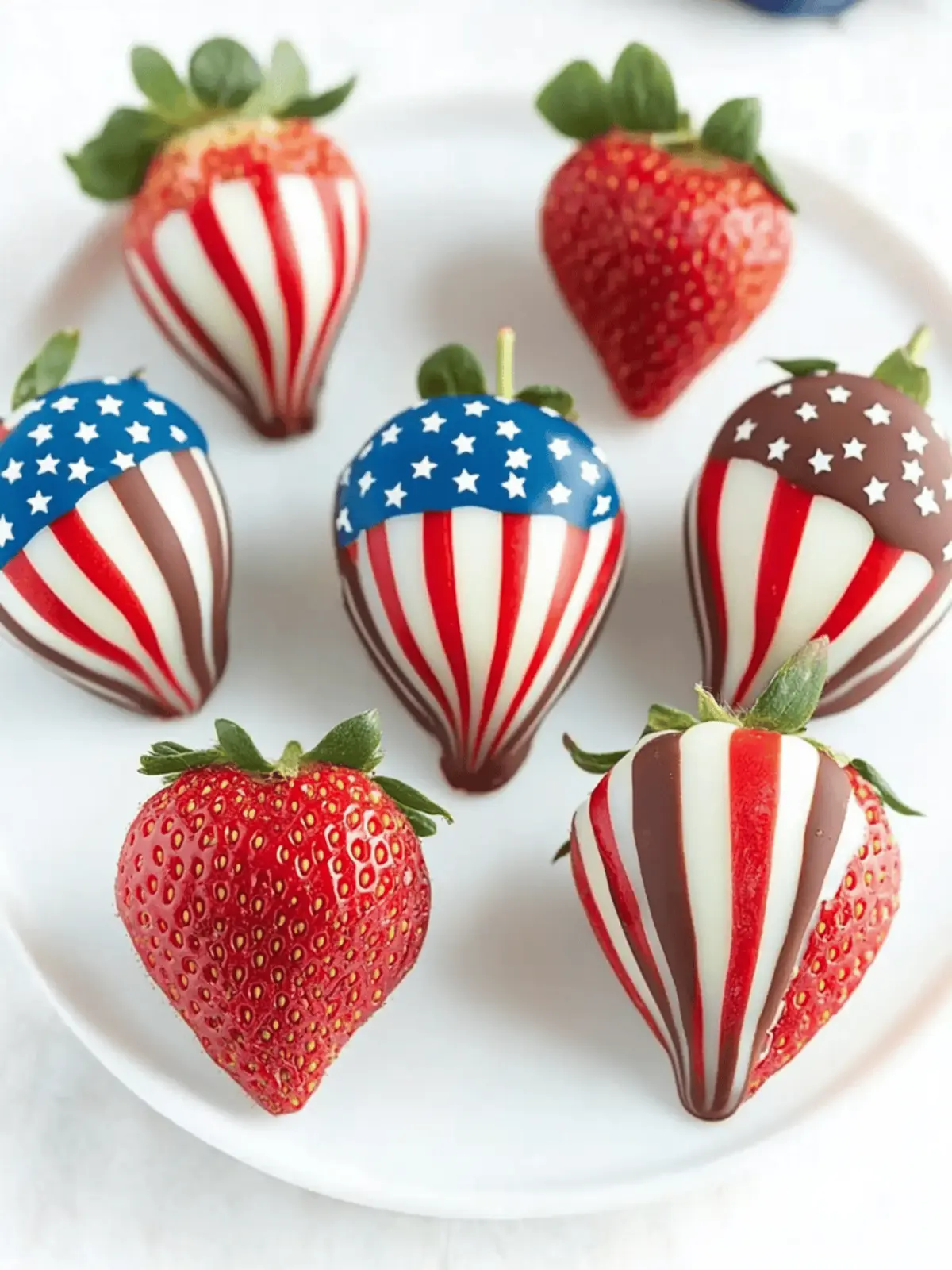 Patriotic Chocolate-Covered Strawberries