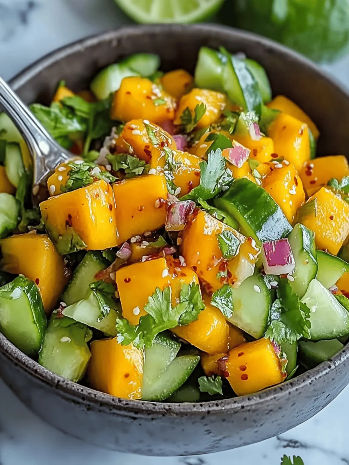 Mango Cucumber Salad with Chili Lime