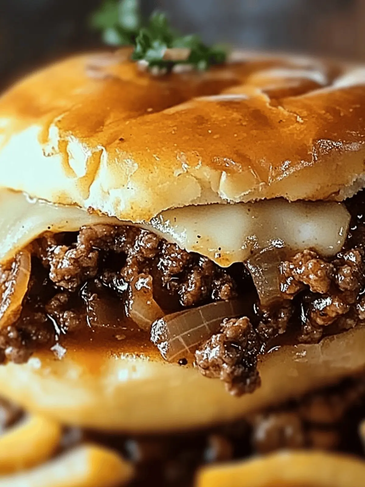 French Onion Beef Sloppy Joes