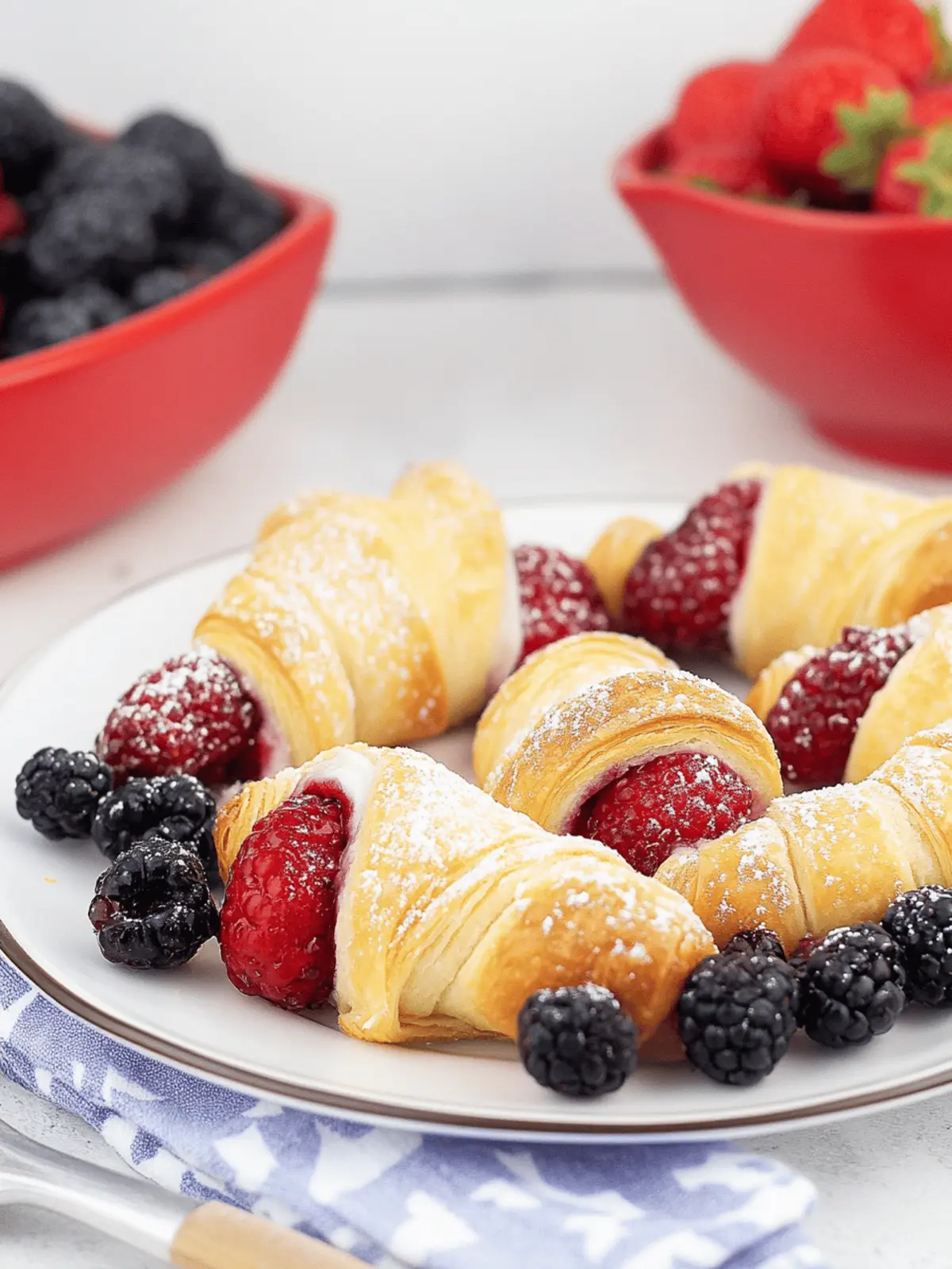 Stuffed Cream Cheese Crescent Rolls With Berries