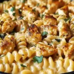 Cheesy Cajun Garlic Chicken Rotini Skillet