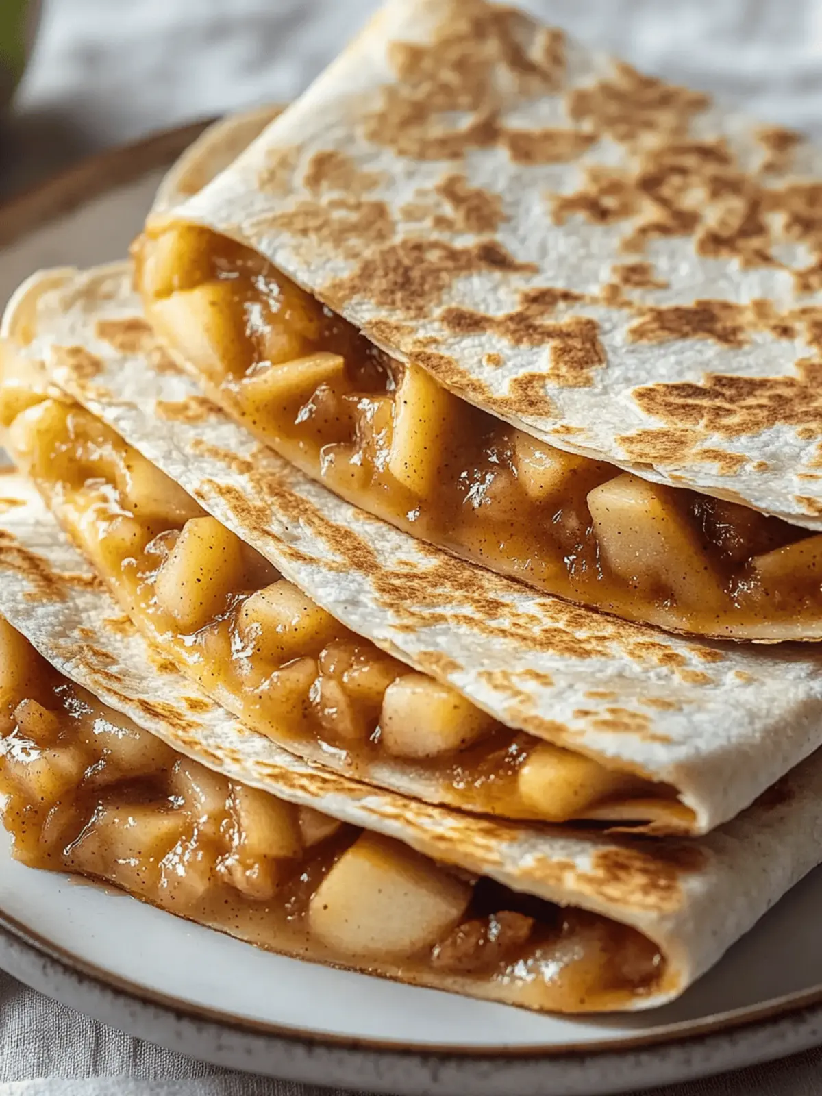 Apple Cinnamon Breakfast Quesadillas