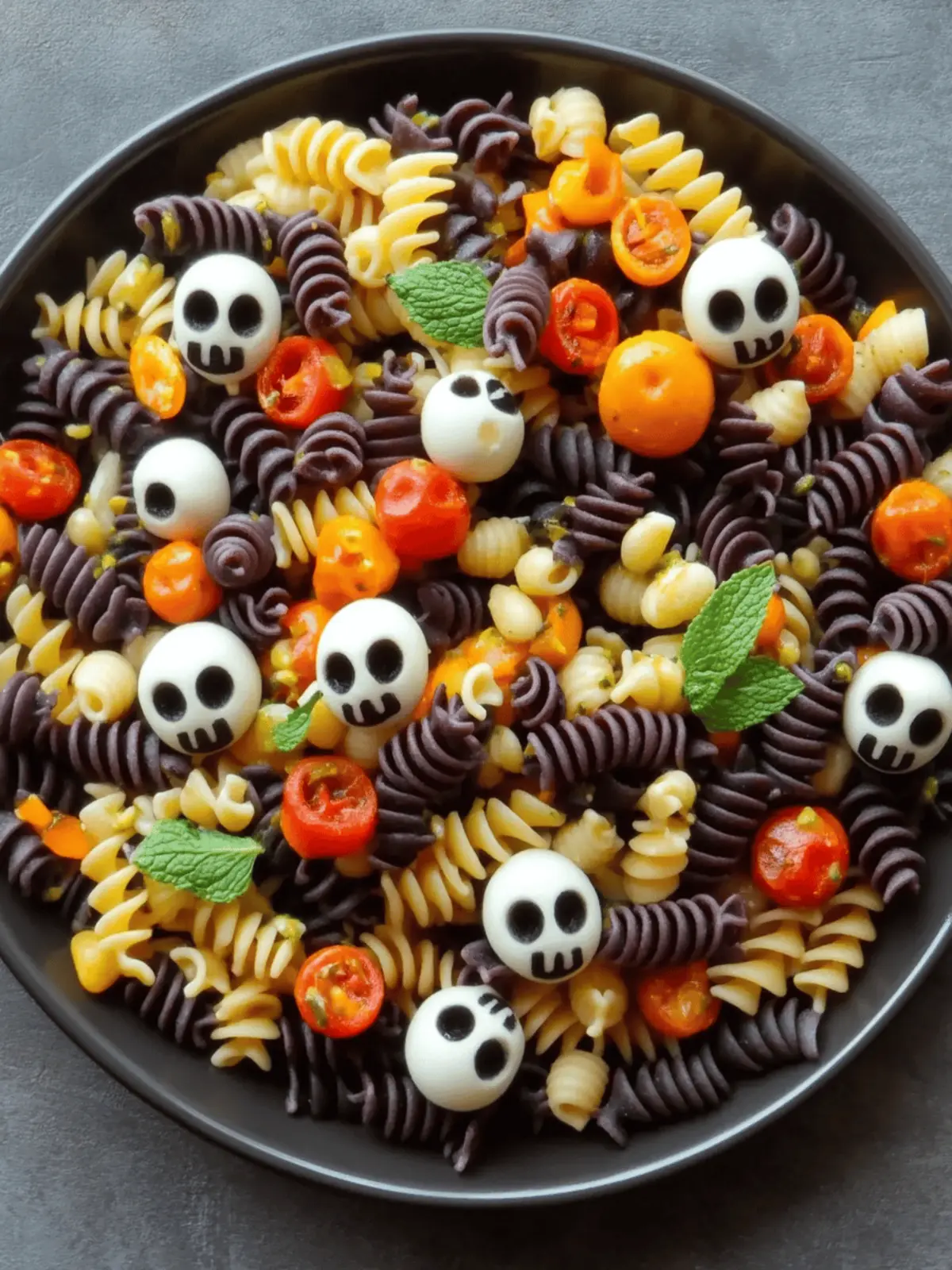 Spooky Halloween Pasta Salad That's Fun for Kids and Adults 3 halloween pasta salad