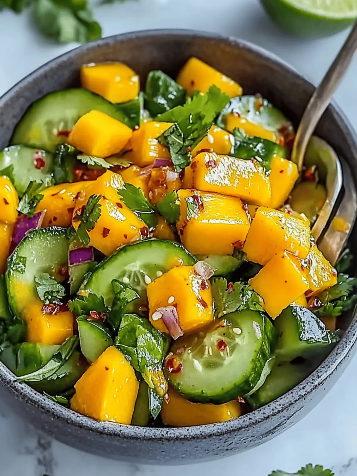 Mango Cucumber Salad with Chili Lime