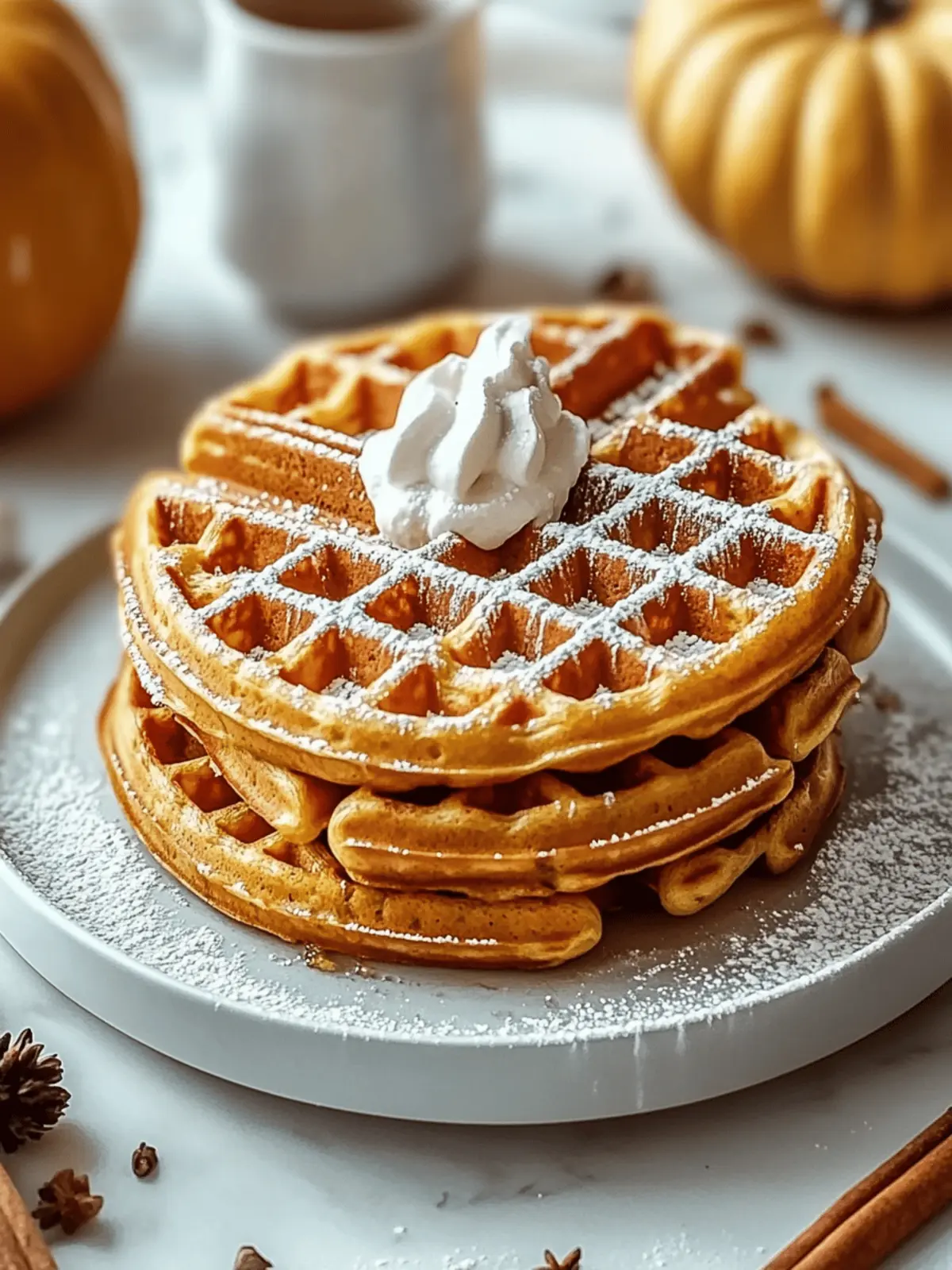 Pumpkin Chai Spice Waffles