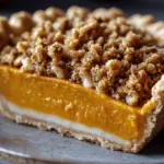 Bourbon Pumpkin Pie with a Salted Brown Butter Pecan Streusel