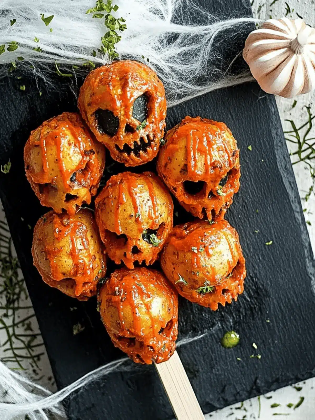 Spooky Halloween Skull Potatoes