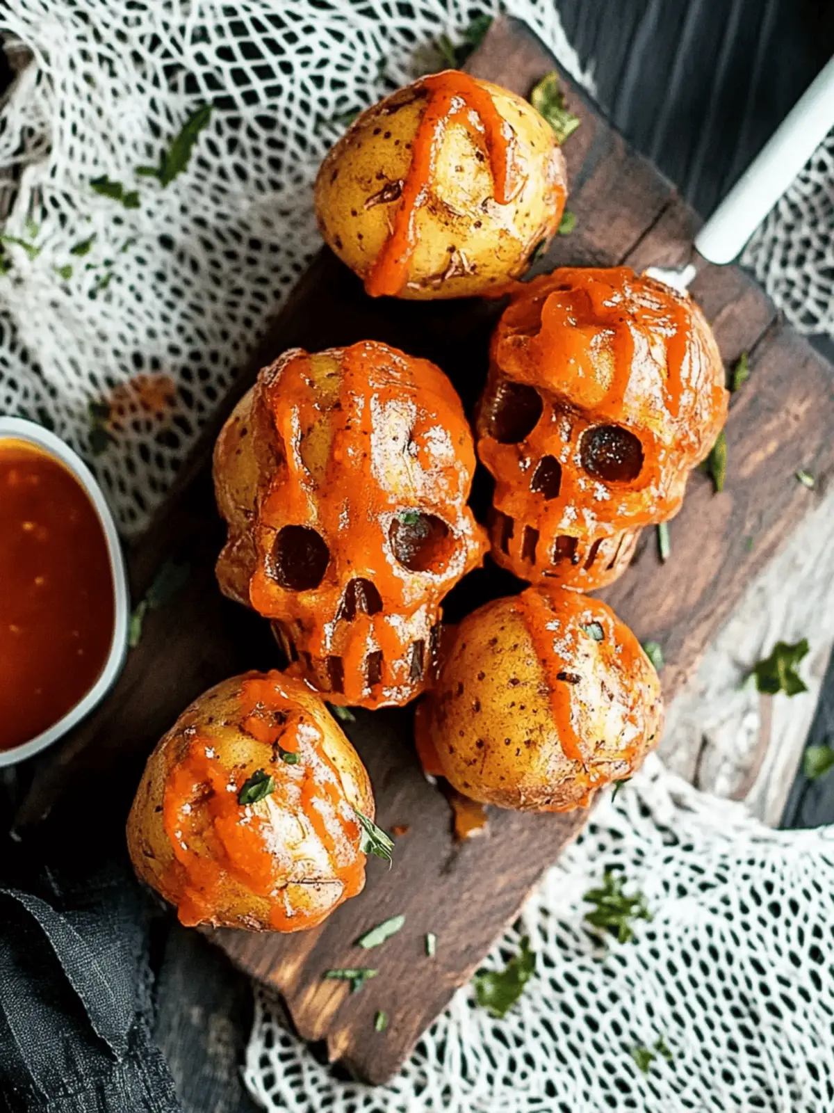 Spooky Halloween Skull Potatoes