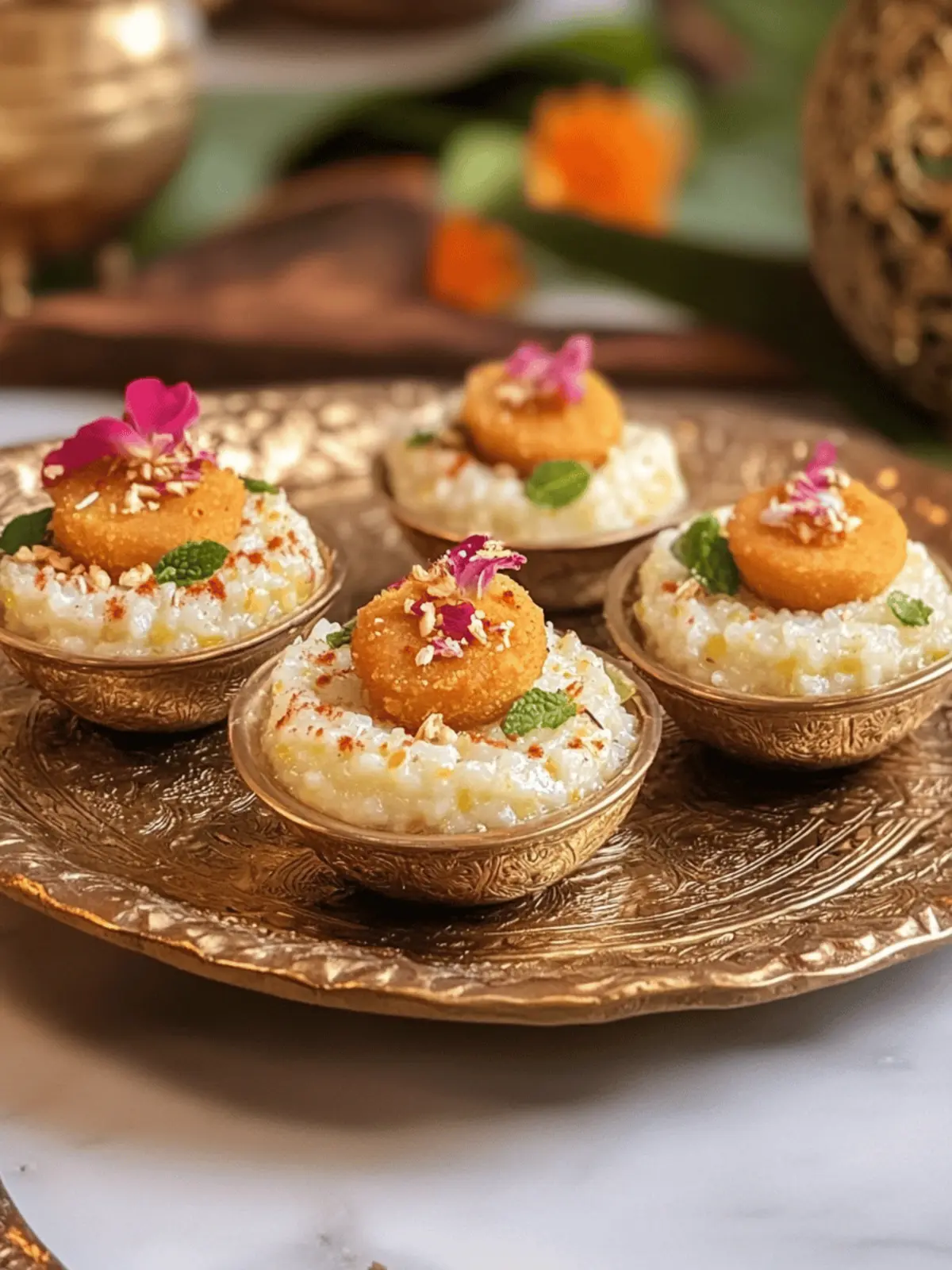 Sitaphal Phirni In Motichoor Cups – Custard Apple Rice Pudding